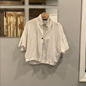 Zara cropped white button down US(M)